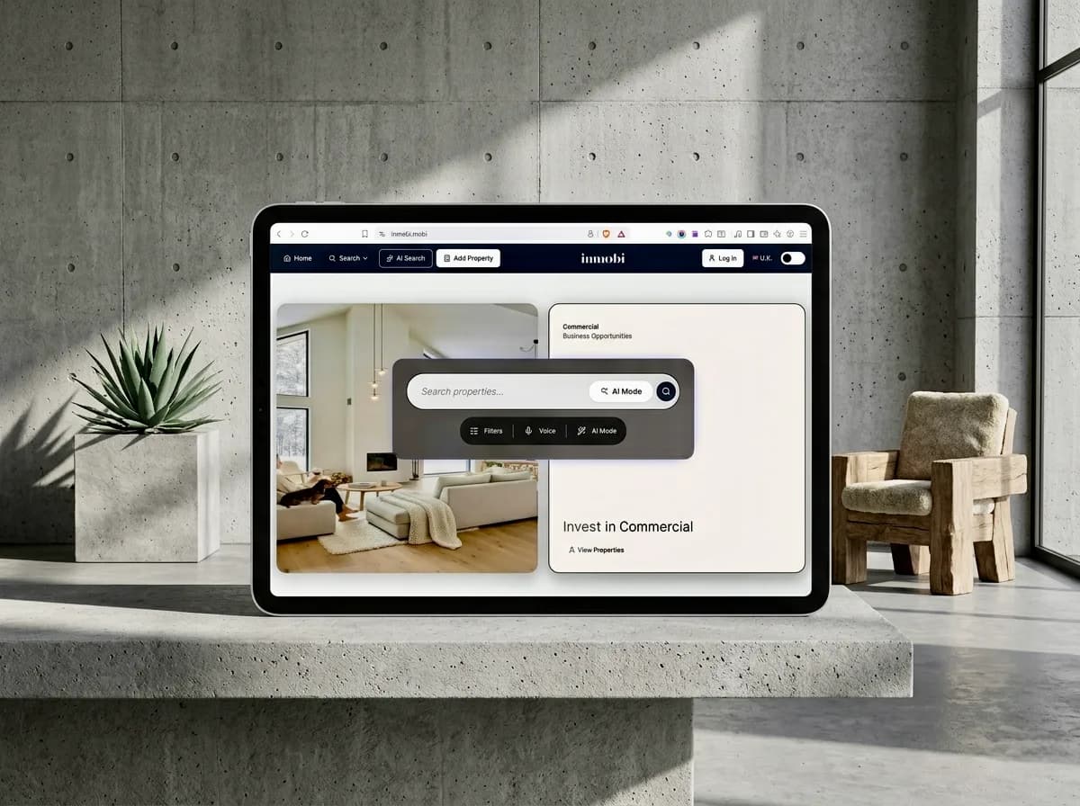 Inmobi — AI-powered real estate platform built with React, Node.js and Capacitor for iOS and Android